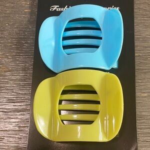 Set of Blue and Green Hair Clips